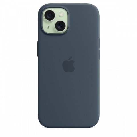 Etui silikonowe z MagSafe do iPhonea 15 - sztormowy błękit Etui silikonowe z MagSafe do iPhonea 15 - sztormowy błękit