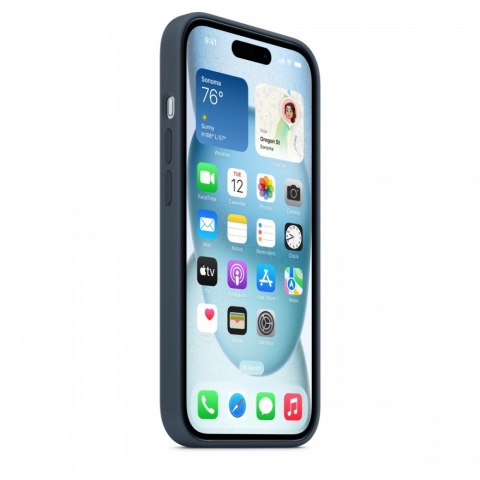 Etui silikonowe z MagSafe do iPhonea 15 - sztormowy błękit Etui silikonowe z MagSafe do iPhonea 15 - sztormowy błękit