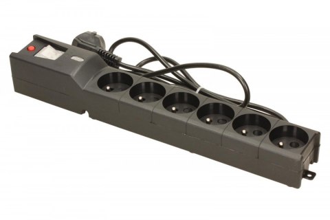 Listwa przeciwprzepięciowa LX 610, 1L, 1.5m, czarna Listwa przeciwprzepięciowa LX 610, 1L, 1.5m, czarna