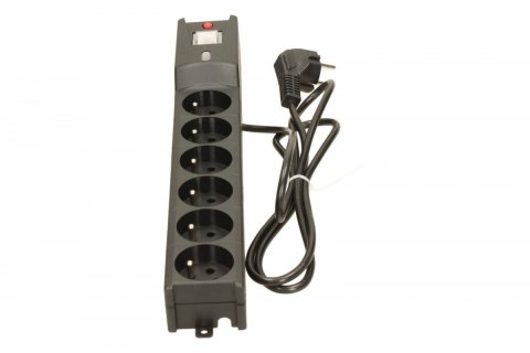 Listwa przeciwprzepięciowa LX 610, 1L, 1.5m, czarna Listwa przeciwprzepięciowa LX 610, 1L, 1.5m, czarna
