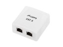 Gniazdo natynkowe 2x RJ45 Kat.6 białe ekranowane Gniazdo natynkowe 2x RJ45 Kat.6 białe ekranowane