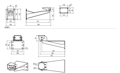 UCHWYT VIDEOTEC NXWBS1 UCHWYT VIDEOTEC NXWBS1