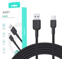 CB-NAC2 kabel USB-C - USB-A 1.8m 60W PD 3A 20V nylonowy oplot czarny