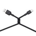 CB-NAC2 kabel USB-C - USB-A 1.8m 60W PD 3A 20V nylonowy oplot czarny