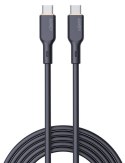 CB-SCC102 kabel USB-C - USB-C 1.8m 100W PD 5A 20V silikonowy czarny