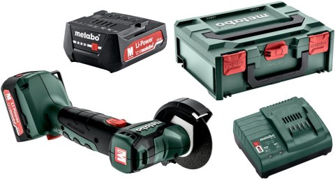 Akumulatorowa szlifierka kątowa Metabo PowerMaxx CC 12 BL 2x2Ah walizka ładowarka Akumulatorowa szlifierka kątowa Metabo PowerMaxx CC 12 BL 2x2Ah walizka ładowarka