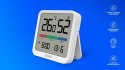 Czujnik temperatury i wilgotności, do użytku wewnętrznego, ekran LCD, zegar, data, uchwyt z magnesem, CT-01/W Biały Czujnik temperatury i wilgotności, do użytku wewnętrznego, ekran LCD, zegar, data, uchwyt z magnesem, CT-01/W Biały