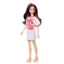 Lalka Barbie Fashionistas brunetka z falowanymi włosami Lalka Barbie Fashionistas brunetka z falowanymi włosami