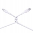 CB-NAC1 kabel USB-C - USB-A 1m 60W PD 3A 20V nylonowy oplot biały