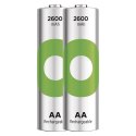 Akumulatorki R6/AA Ni-MH 2600mAh blister 2szt. GP RECYKO Akumulatorki R6/AA Ni-MH 2600mAh blister 2szt. GP RECYKO