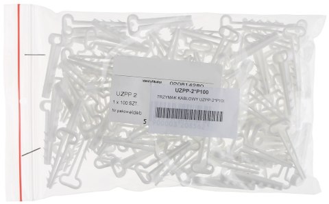 MUROWY TRZYMAK KABLA PŁASKIEGO 4,5 x 11mm 100szt. MUROWY TRZYMAK KABLA PŁASKIEGO 4,5 x 11mm 100szt.