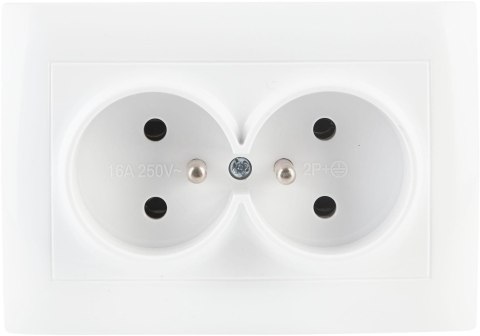 Gniazdo podwójne z uziemieniem VCX LC 16