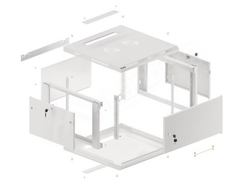 Szafa wisząca 19 6U 600x450 cz WF01-6409-00B Szafa wisząca 19 6U 600x450 cz WF01-6409-00B