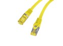 Patchcord kat.6a S/FTP LSZH CU 0.25m żółty fluke