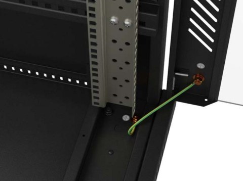 Szafa instalacyjna rack stojąca 19" 22U 600x1200 czarna drzwi perforowane (flat pack) Szafa instalacyjna rack stojąca 19" 22U 600x1200 czarna drzwi perforowane (flat pack)