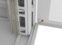 Szafa instalacyjna rack stojąca 19" 47U 800x1200 szara drzwi perforowane LCD ( flat pack) V2