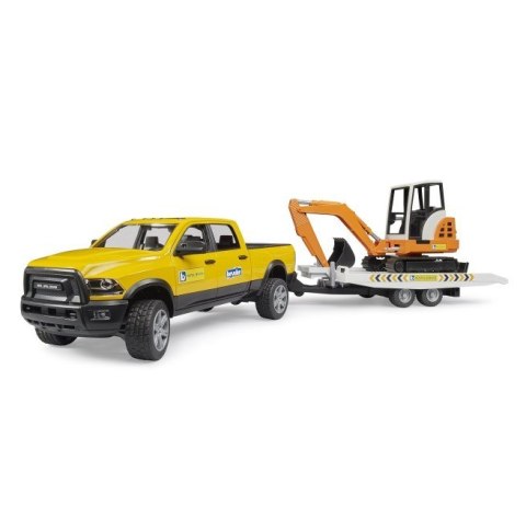 Auto Dodge RAM 2500 Service z przyczepką i mini koparką Auto Dodge RAM 2500 Service z przyczepką i mini koparką