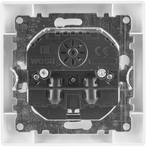 Gniazdo pojedyncze z uziemieniem z USB VCX LC 13A Biały