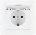 Gniazdo z klapką typ: schuko VCX LC 18 Biały