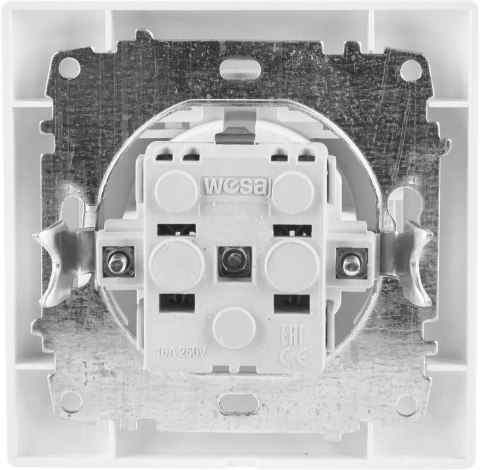 Gniazdo z klapką typ: schuko VCX LC 18 Biały