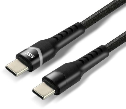 KABEL USB-C / USB-C RGB LED everActive CBB-1PDR 100cm 3A