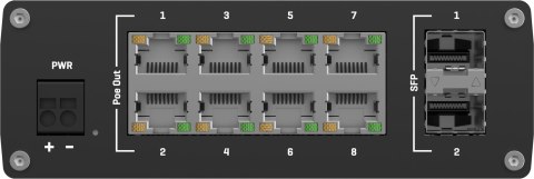 Teltonika TSW200 switch przemysłowy 8xGE 2xSFP PoE (TSW2000000B0) DIN