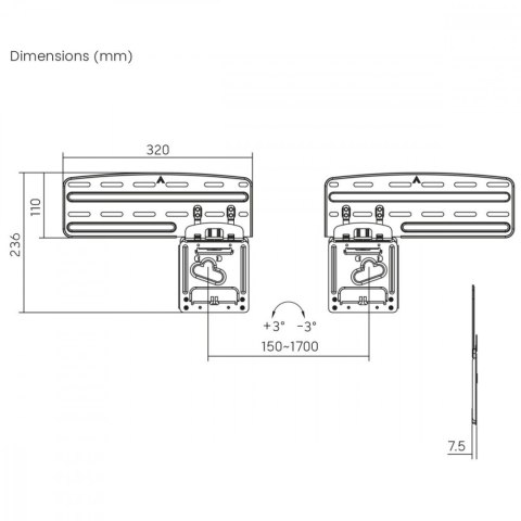 Uchwyt do TV QLED 43-85'' MC-806N Uchwyt do TV QLED 43-85'' MC-806N