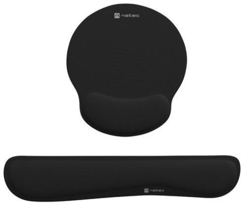 Podkładka pod mysz i nadgarstek Natec Chipmunk 2w1 zestaw ergonomiczny czarny Podkładka pod mysz i nadgarstek Natec Chipmunk 2w1 zestaw ergonomiczny czarny