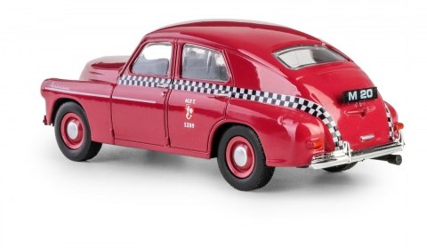 Pojazd PRL Warszawa M20 taxi wiśniowy Pojazd PRL Warszawa M20 taxi wiśniowy