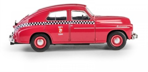 Pojazd PRL Warszawa M20 taxi wiśniowy Pojazd PRL Warszawa M20 taxi wiśniowy