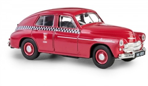 Pojazd PRL Warszawa M20 taxi wiśniowy Pojazd PRL Warszawa M20 taxi wiśniowy