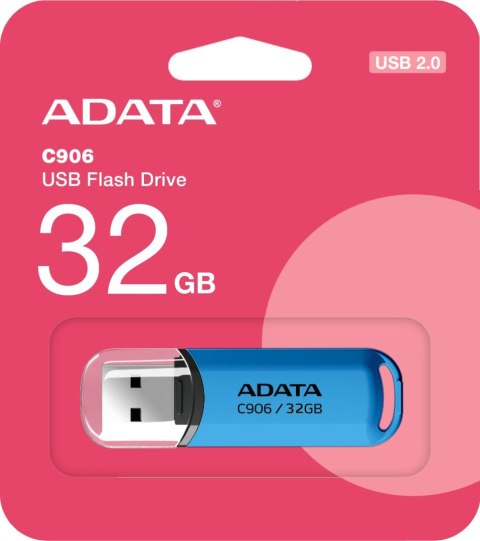 Adata Pendrive C906 32GB USB2.0 niebieski Adata Pendrive C906 32GB USB2.0 niebieski