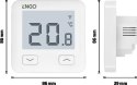 ENGO Controls E10-W - Regulator temperatury, 230V, biały, Wi-Fi, Internetowy, podtynkowy