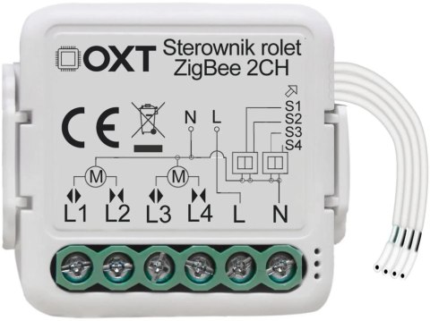 Moduł OXT mini sterownik 2 rolety ZigBee TUYA