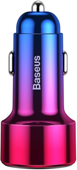 Ładowarka samochodowa Baseus Magic Series PPS USB-C/USB-A 45W różowo-niebieska