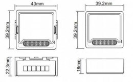Moduł OXT mini przekaźnik 4 obwody ZigBee TUYA