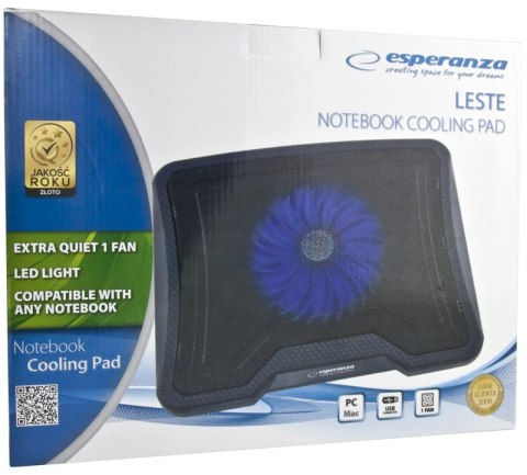 PODSTAWKA CHŁODZĄCA POD NOTEBOOKA EA143 LESTE / 15,4"-15,6" PODSTAWKA CHŁODZĄCA POD NOTEBOOKA EA143 LESTE / 15,4"-15,6"