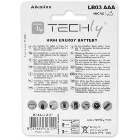 Baterie alkaliczne LR03 AAA 4szt, (IBT-LR03T4B) Baterie alkaliczne LR03 AAA 4szt, (IBT-LR03T4B)