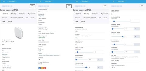 OXT Czujnik radar obecności jasności 230V ZigBee TUYA