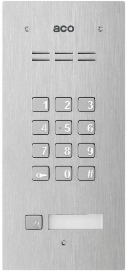 ACO COMO-PRO-CODE-A1 Panel domofonowy COMO-PRO-CODE-A1, audio, 1 przycisk dzwonienia, zamek szyfrowy, czytnik breloków zbliżenio