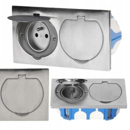 PODWÓJNE GNIAZDO PODTYNK. ORNO OR-AE-1398MB