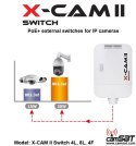 SWITCH POE CAMSAT X-CAM II Switch PoE+ 4F TX15 (230V, TX1550, RX1310)