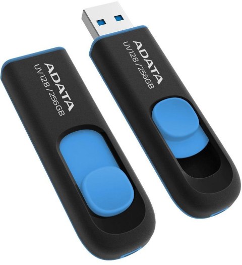 Adata Pendrive UV128 256GB USB 3.2 Gen1 czarno - niebieski