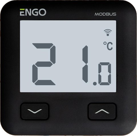 ENGO Controls E10-MBUSB - Regulator temperatury, MODBUS, 230V, czarny, Internetowy, podtynkowy, Wi-Fi