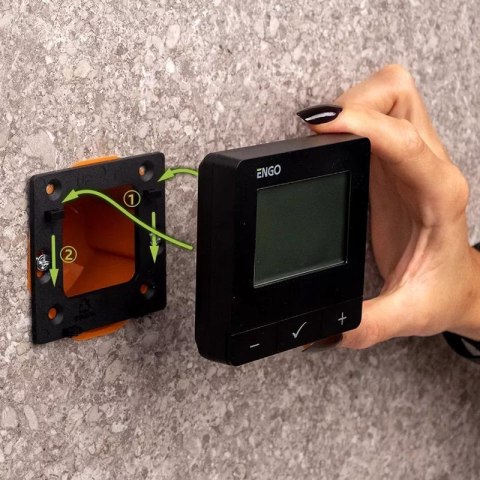 ENGO Controls E25-230B - Regulator temperatury, 230V, czarny, Internetowy, natynkowy ZigBee/868MHz