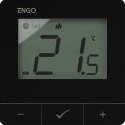 ENGO Controls E25-BATB - Regulator temperatury, bateryjny, czarny, ZigBee/868MHz, natynkowy