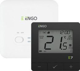 ENGO Controls E7-RFB - Programowany, bezprzewodowy regulator temperatury, czarny