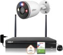 Zestaw monitoringu IP Dahua Kamera WI-FI 5MPx 2K F5D-PV-0280B aktywne odtraszanie LED IR do 30m