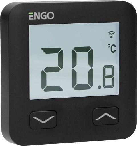ENGO Controls E10-B - Regulator temperatury, 230V, czarny, Wi-Fi, Internetowy, podtynkowy
