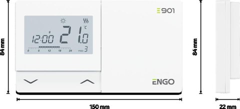 ENGO Controls E901 - Regulator temperatury przewodowy, tygodniowy, elektroniczny